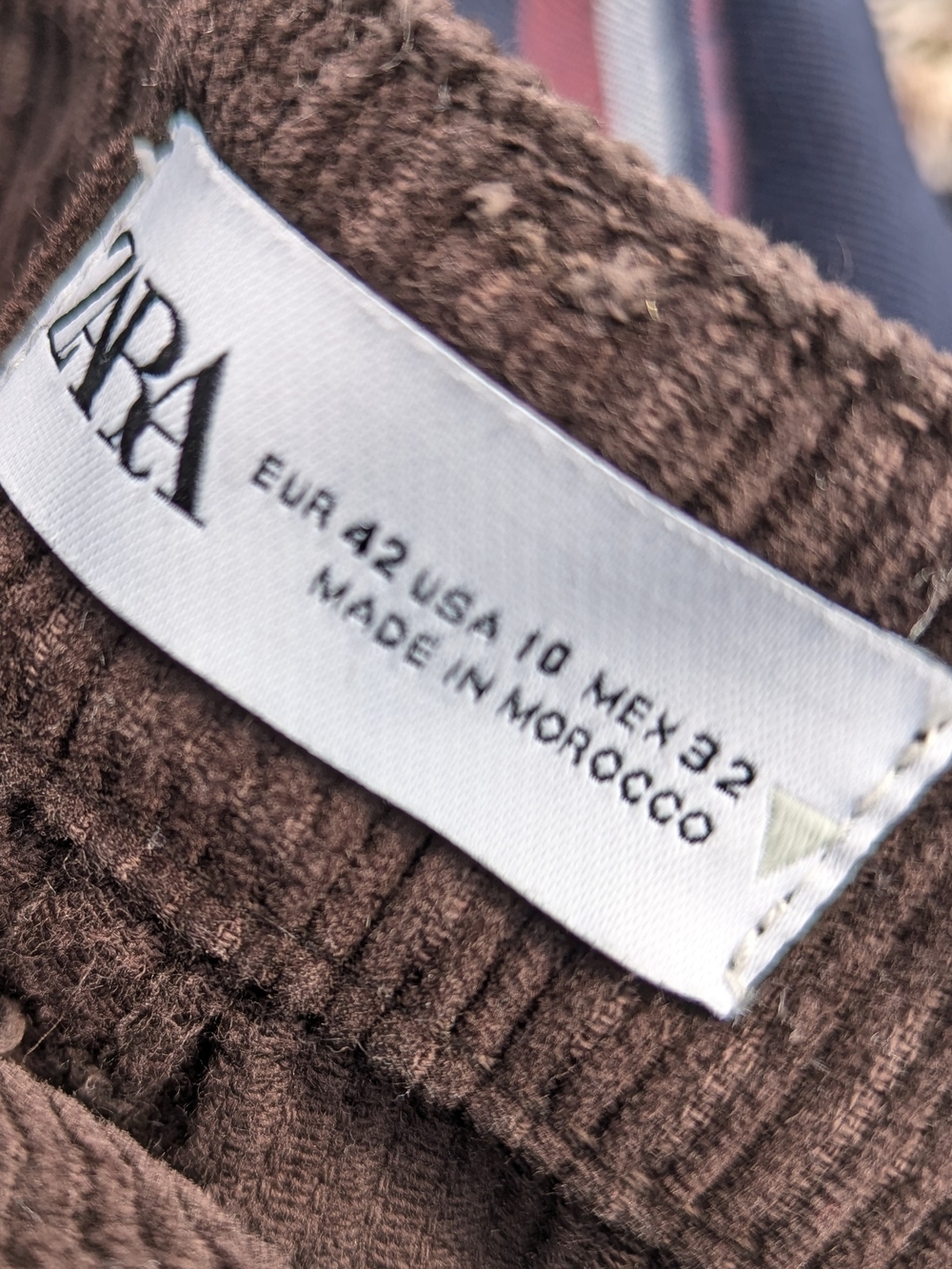 Zara Corduroy High Rise Wide Leg Trousers Dark Academia Minimalism - Picture 16 of 16